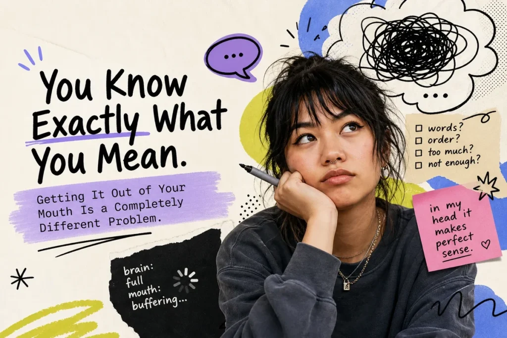You Know Exactly What You Mean. Getting It Out of Your Mouth Is a Completely Different Problem.