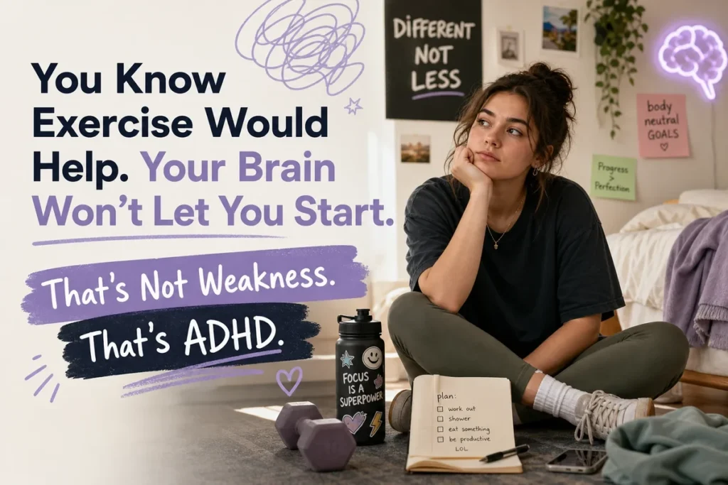 You Know Exercise Would Help. Your Brain Won’t Let You Start. That’s Not Weakness. That’s ADHD.