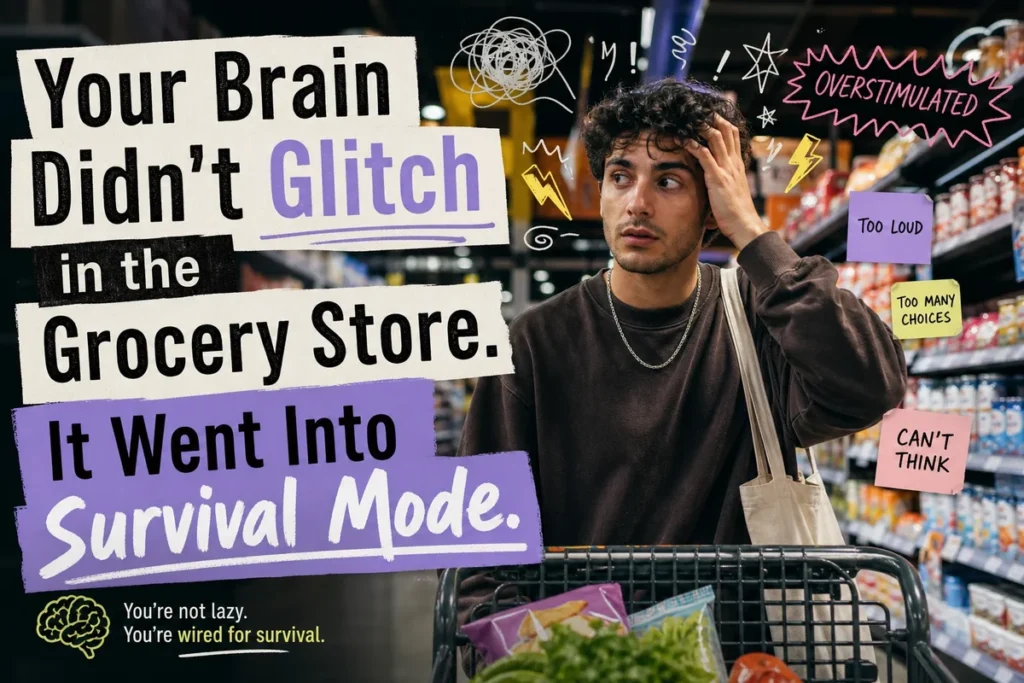 Your Brain Didn’t Glitch in the Grocery Store. It Went Into Survival Mode.