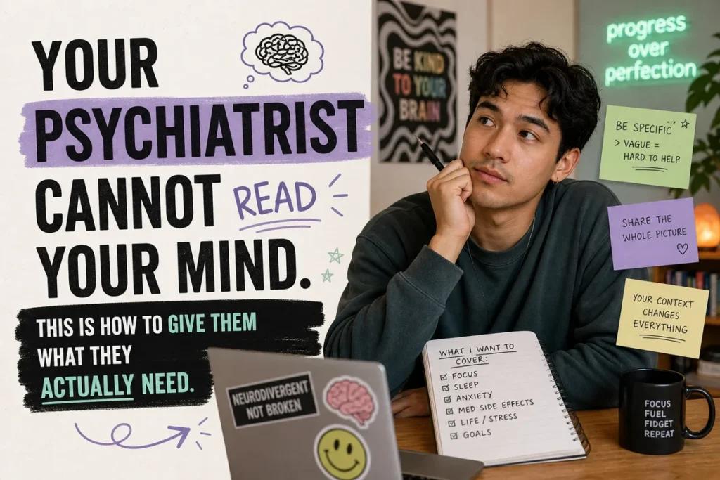 Your Psychiatrist Cannot Read Your Mind. This Is How to Give Them What They Actually Need.