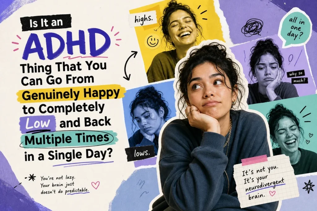 Is It an ADHD Thing That You Can Go From Genuinely Happy to Completely Low and Back Multiple Times in a Single Day?