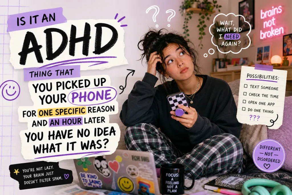 Is It an ADHD Thing That You Picked Up Your Phone for One Specific Reason and an Hour Later You Have No Idea What It Was?