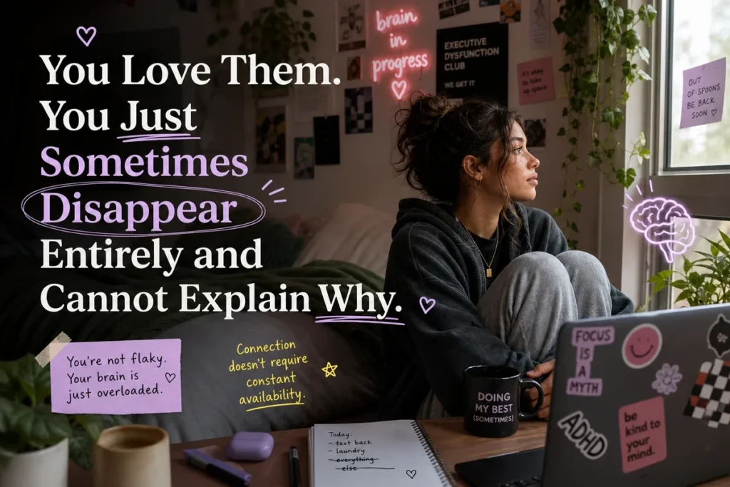 You Love Them. You Just Sometimes Disappear Entirely and Cannot Explain Why.