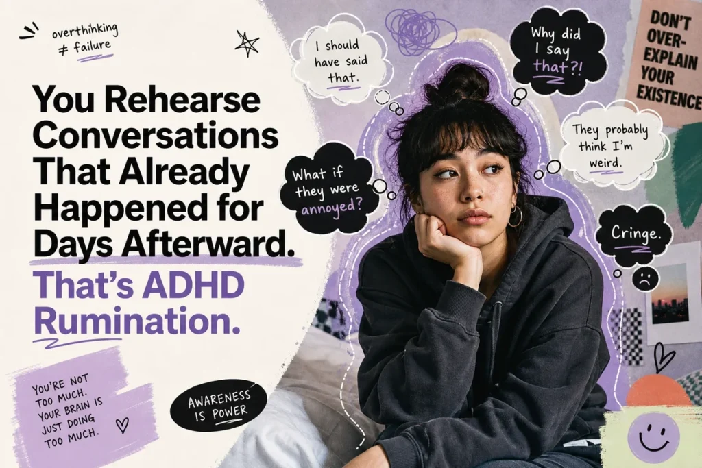 You Rehearse Conversations That Already Happened for Days Afterward. That's ADHD Rumination.