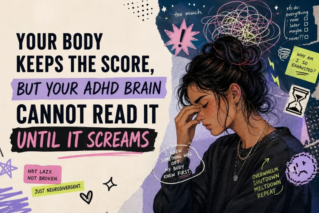 Your Body Keeps the Score, But Your ADHD Brain Cannot Read It Until It Screams